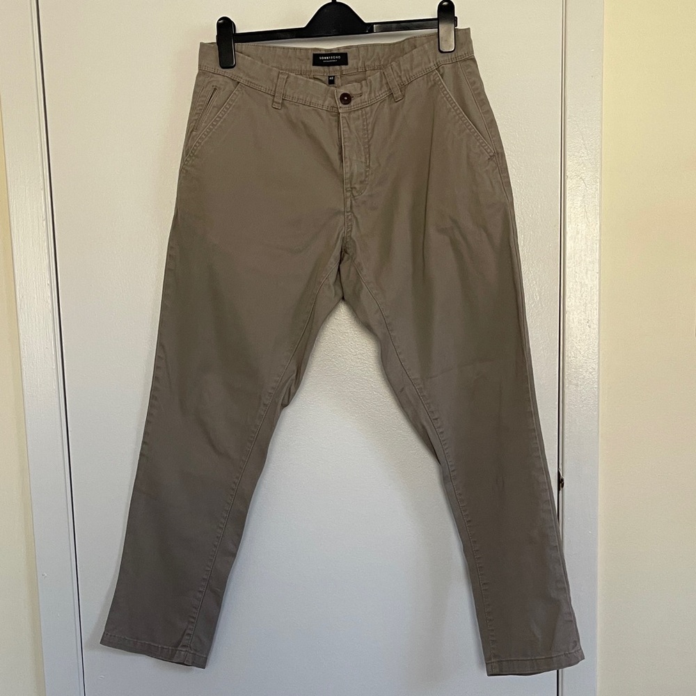Men's Khaki Casual Chino Pants